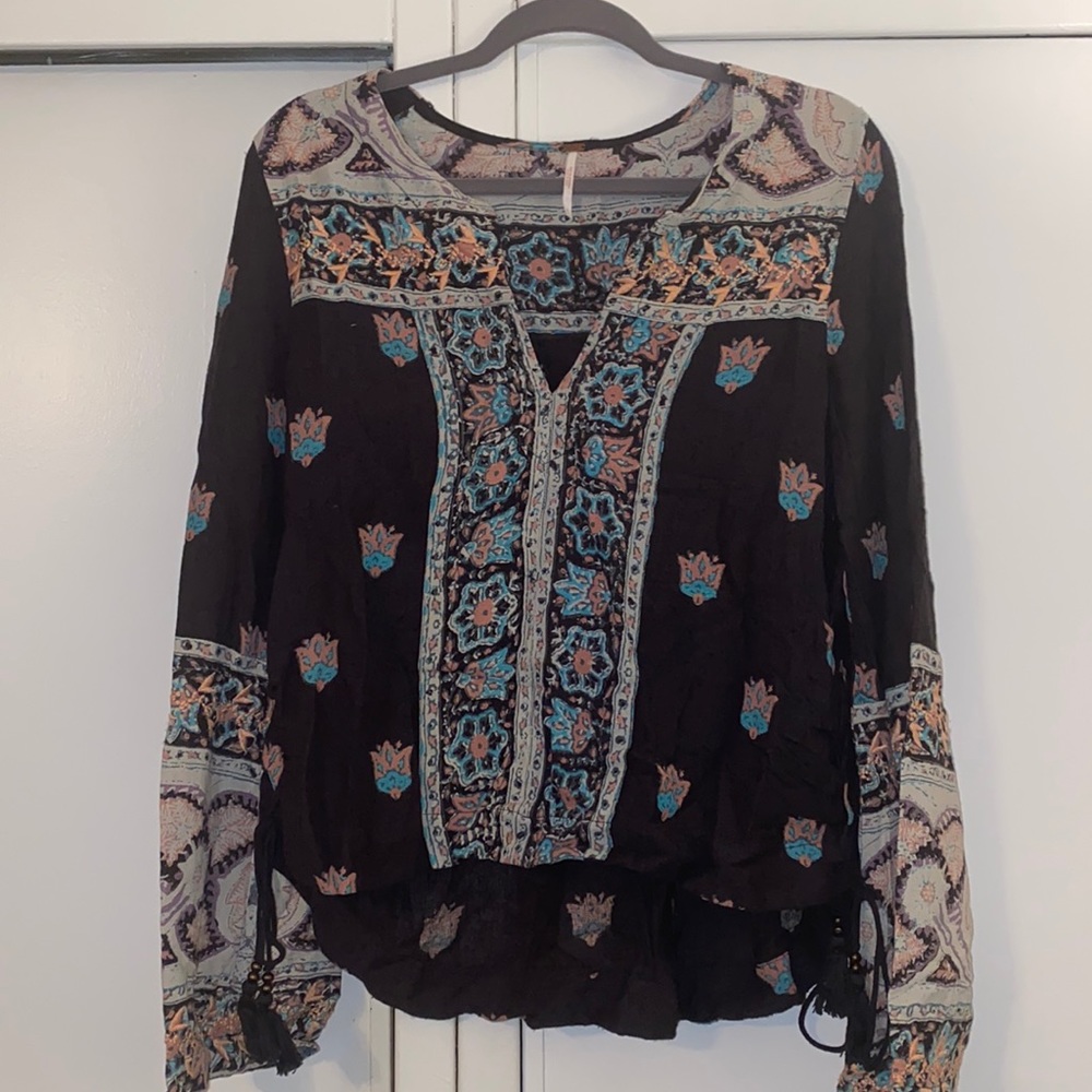 Free People patterned tunic top